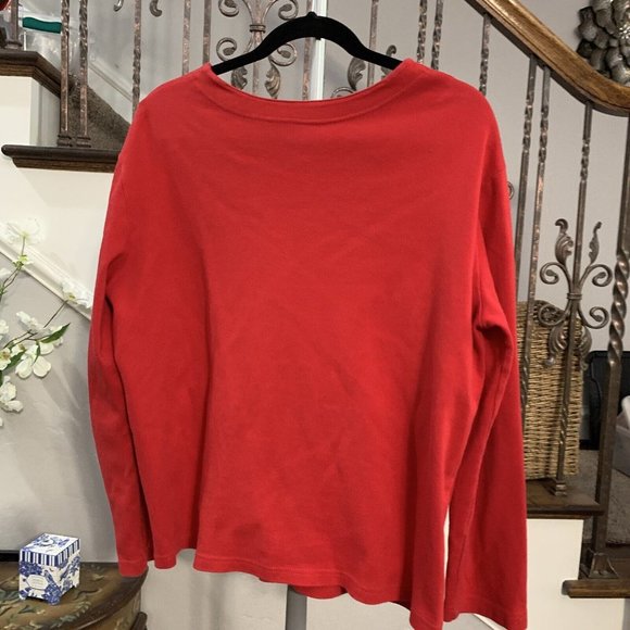 Natural Impressions Large Cardigan Sweatshirt Flag Red White Blue Button Up - Picture 6 of 6